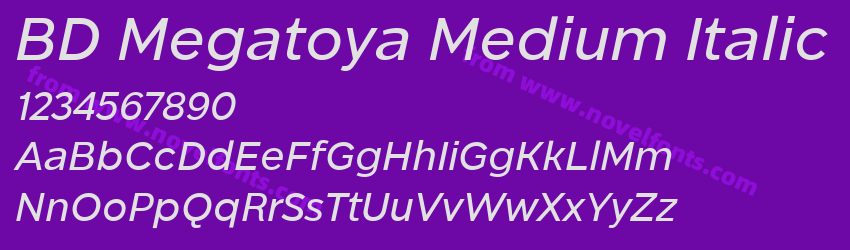 BD Megatoya Medium ItalicPreview BD Megatoya Medium ItalicPreview