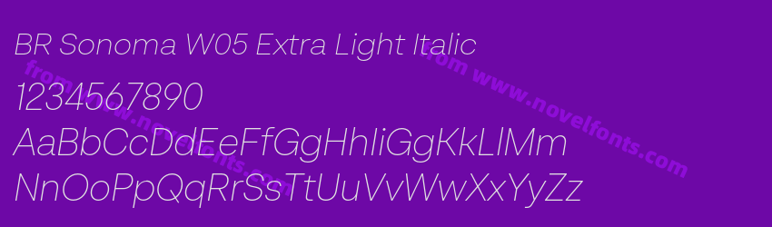 BR Sonoma W05 Extra Light ItalicPreview BR Sonoma W05 Extra Light ItalicPreview