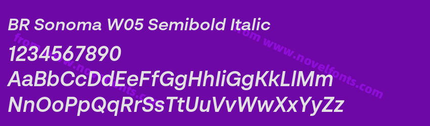 BR Sonoma W05 Semibold ItalicPreview