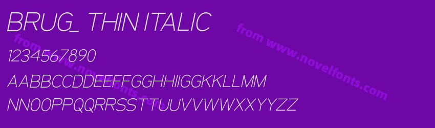 BRUG_ Thin ItalicPreview BRUG_ Thin ItalicPreview
