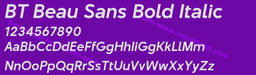 BT Beau Sans Bold ItalicPreview BT Beau Sans Bold ItalicPreview