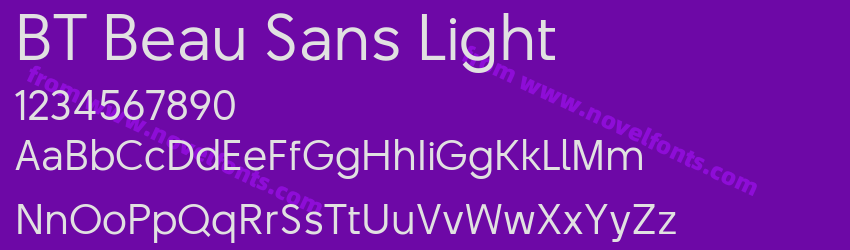 BT Beau Sans LightPreview BT Beau Sans LightPreview