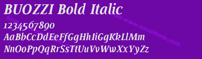 BUOZZI Bold ItalicPreview BUOZZI Bold ItalicPreview