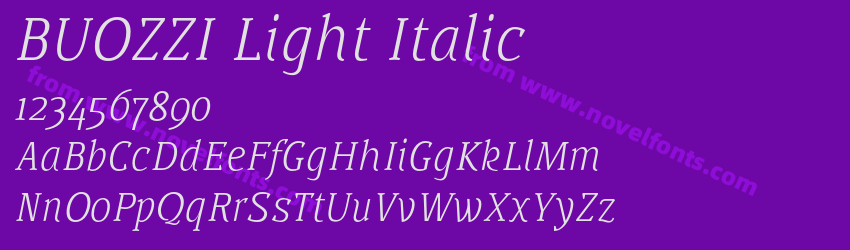 BUOZZI Light ItalicPreview BUOZZI Light ItalicPreview
