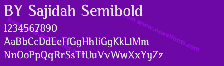 BY Sajidah SemiboldPreview BY Sajidah SemiboldPreview