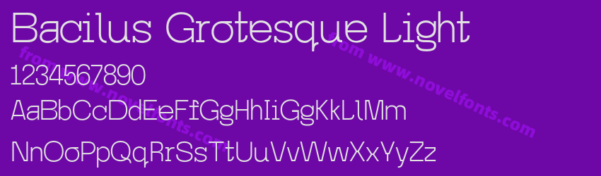 Bacilus Grotesque LightPreview Bacilus Grotesque LightPreview