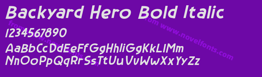 Backyard Hero Bold ItalicPreview Backyard Hero Bold ItalicPreview
