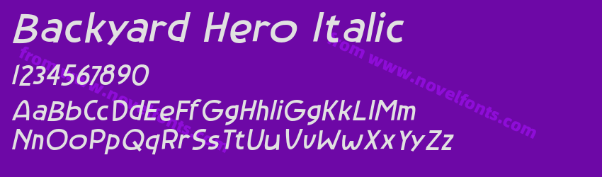 Backyard Hero ItalicPreview Backyard Hero ItalicPreview