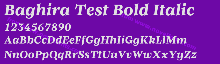 Baghira Test Bold ItalicPreview Baghira Test Bold ItalicPreview