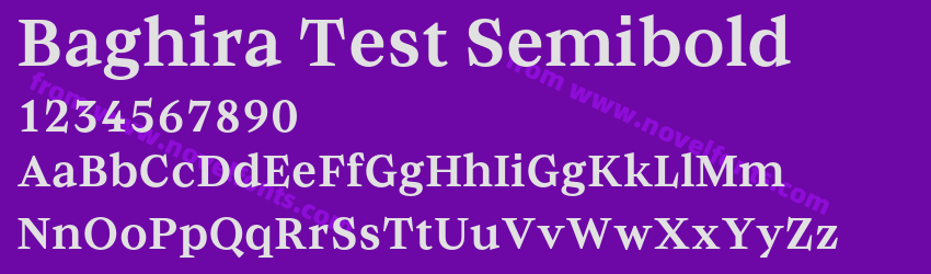 Baghira Test SemiboldPreview Baghira Test SemiboldPreview