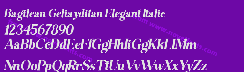 Bagilean Geliayditan Elegant ItalicPreview Bagilean Geliayditan Elegant ItalicPreview