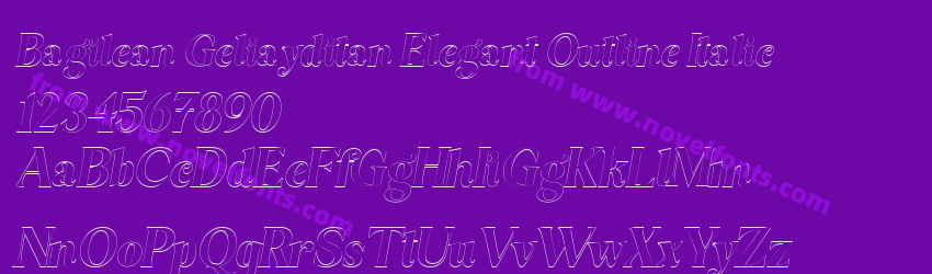 Bagilean Geliayditan Elegant Outline ItalicPreview