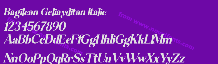 Bagilean Geliayditan ItalicPreview Bagilean Geliayditan ItalicPreview
