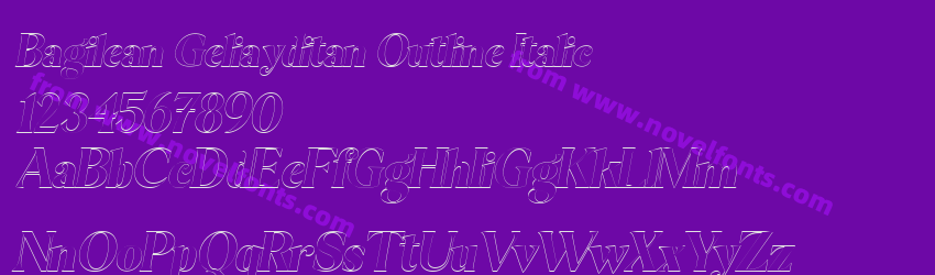 Bagilean Geliayditan Outline ItalicPreview Bagilean Geliayditan Outline ItalicPreview