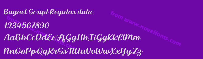 Baguet Script Regular italicPreview Baguet Script Regular italicPreview
