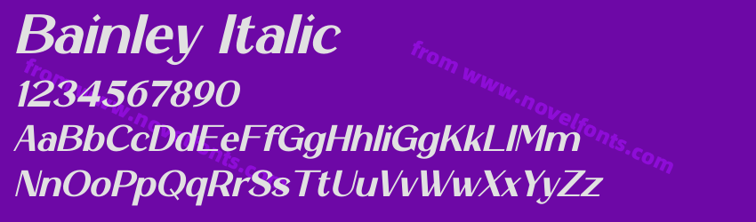 Bainley ItalicPreview Bainley ItalicPreview