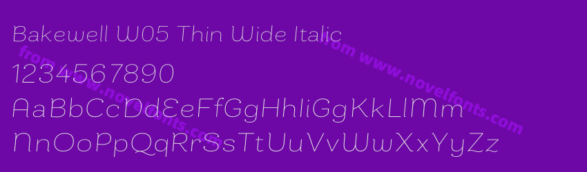 Bakewell W05 Thin Wide ItalicPreview