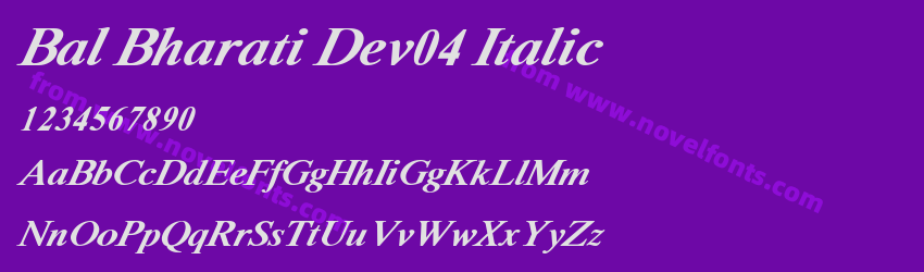 Bal Bharati Dev04 ItalicPreview