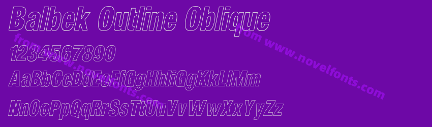 Balbek Outline ObliquePreview Balbek Outline ObliquePreview