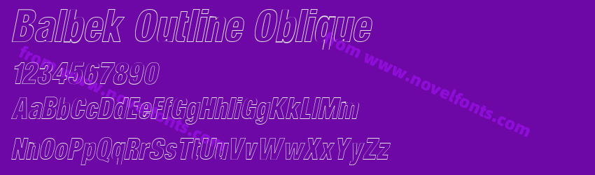 Balbek Outline ObliquePreview Balbek Outline ObliquePreview