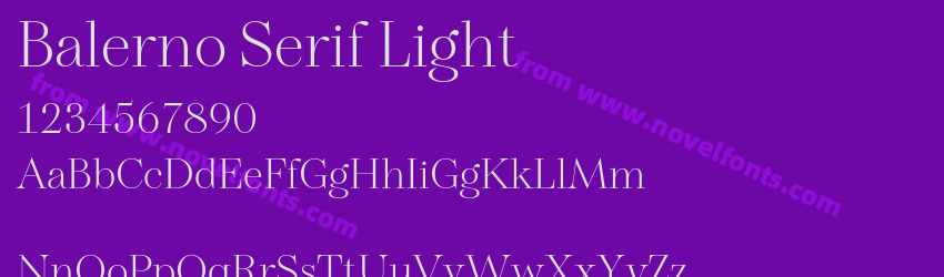 Balerno Serif LightPreview Balerno Serif LightPreview