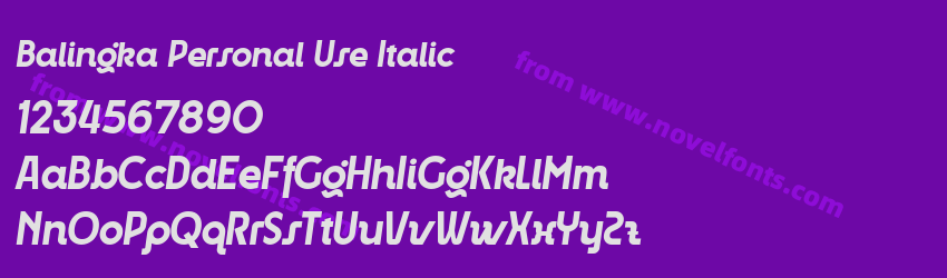 Balingka Personal Use ItalicPreview Balingka Personal Use ItalicPreview