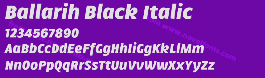 Ballarih Black ItalicPreview Ballarih Black ItalicPreview