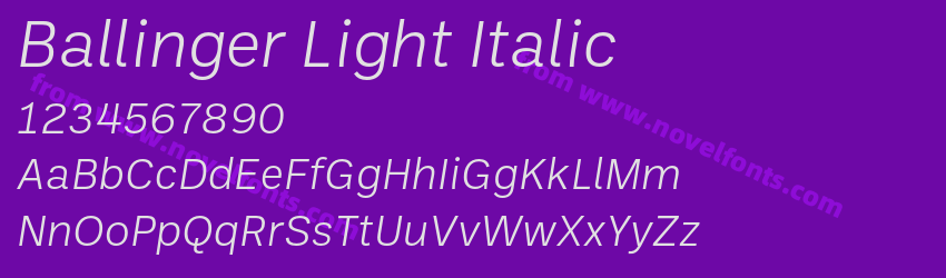 Ballinger Light ItalicPreview Ballinger Light ItalicPreview
