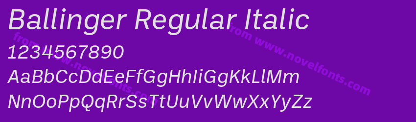 Ballinger Regular ItalicPreview