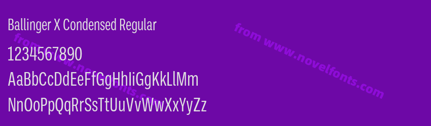Ballinger X Condensed RegularPreview Ballinger X Condensed RegularPreview