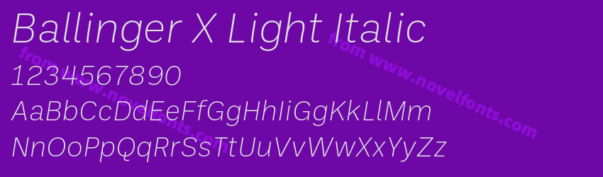Ballinger X Light ItalicPreview Ballinger X Light ItalicPreview