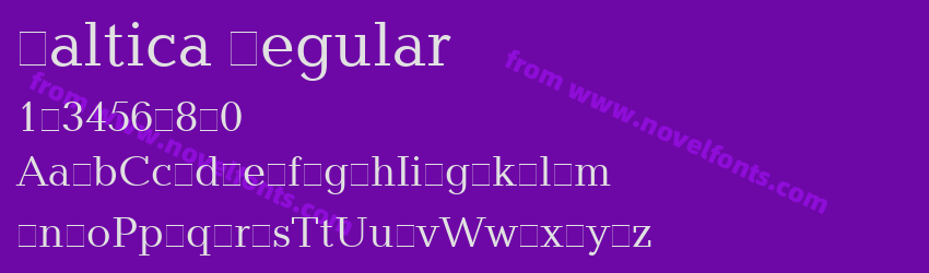 Baltica RegularPreview Baltica RegularPreview