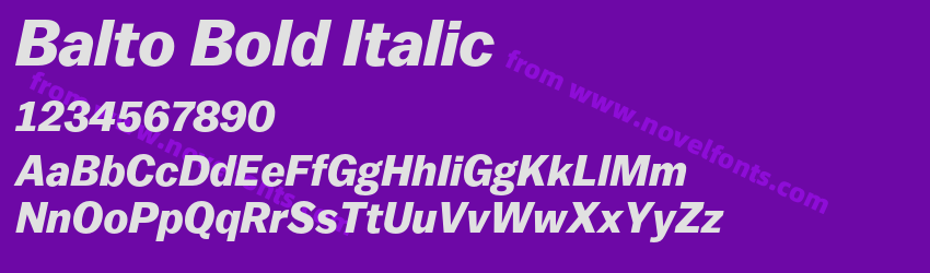 Balto Bold ItalicPreview