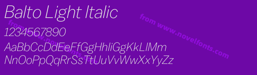 Balto Light ItalicPreview