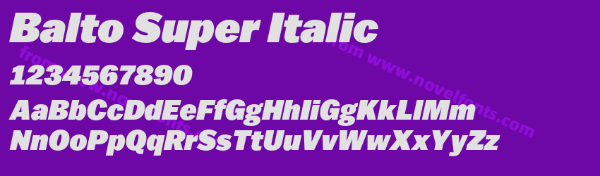Balto Super ItalicPreview Balto Super ItalicPreview