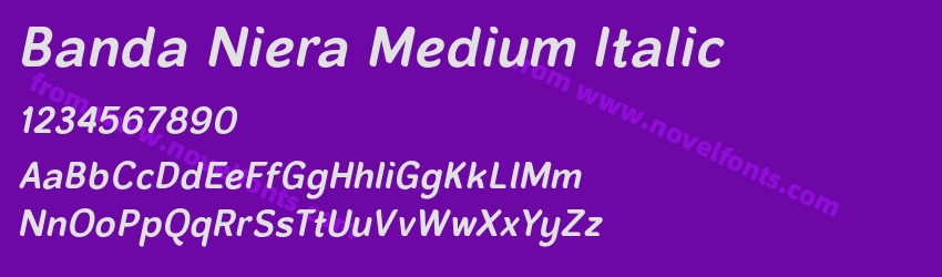 Banda Niera Medium ItalicPreview Banda Niera Medium ItalicPreview