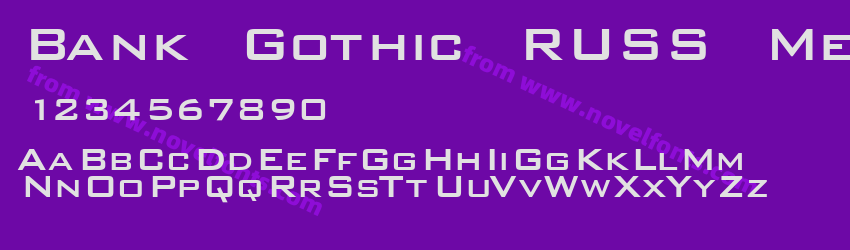 Bank Gothic RUSS MediumPreview Bank Gothic RUSS MediumPreview