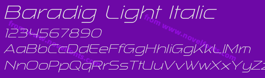 Baradig Light ItalicPreview