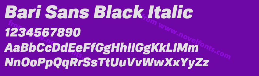 Bari Sans Black ItalicPreview Bari Sans Black ItalicPreview