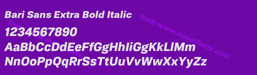 Bari Sans Extra Bold ItalicPreview Bari Sans Extra Bold ItalicPreview