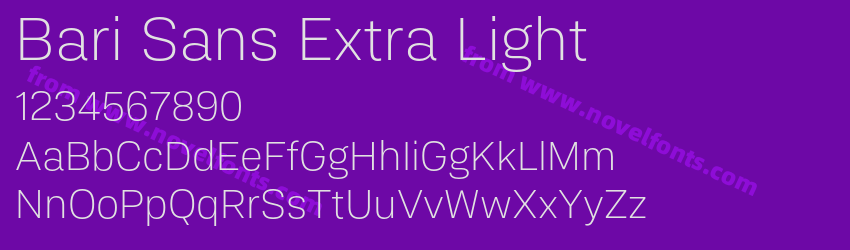 Bari Sans Extra LightPreview Bari Sans Extra LightPreview