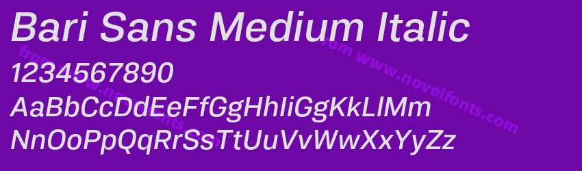 Bari Sans Medium ItalicPreview Bari Sans Medium ItalicPreview