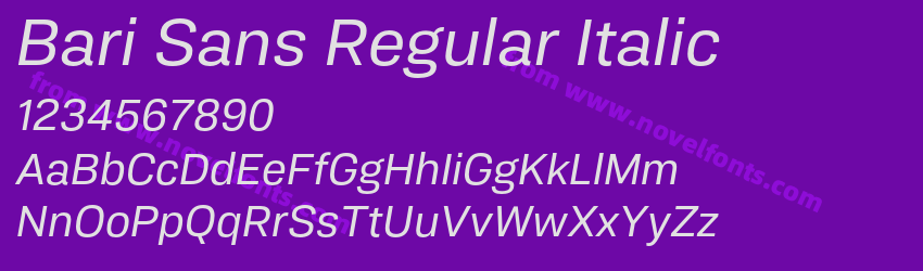 Bari Sans Regular ItalicPreview Bari Sans Regular ItalicPreview