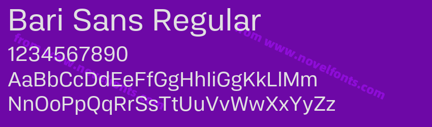 Bari Sans RegularPreview Bari Sans RegularPreview