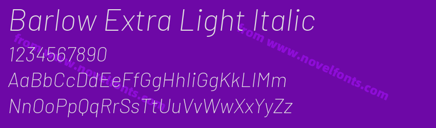 Barlow Extra Light ItalicPreview Barlow Extra Light ItalicPreview
