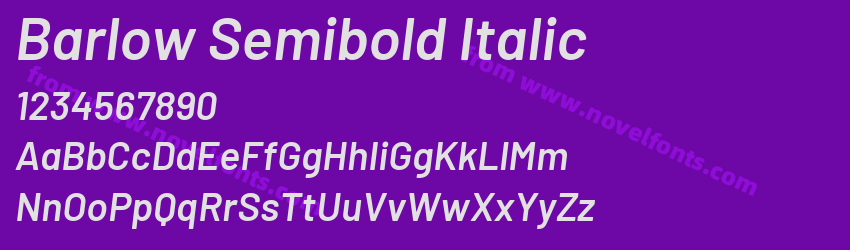 Barlow Semibold ItalicPreview Barlow Semibold ItalicPreview
