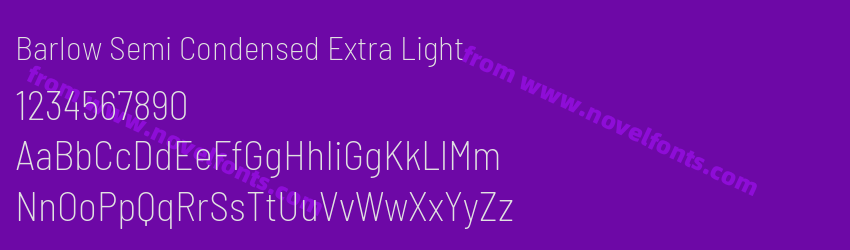 Barlow Semi Condensed Extra LightPreview