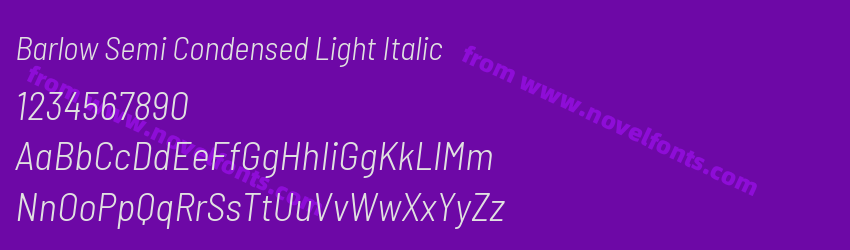 Barlow Semi Condensed Light ItalicPreview Barlow Semi Condensed Light ItalicPreview