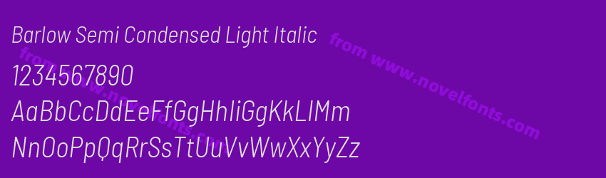 Barlow Semi Condensed Light ItalicPreview