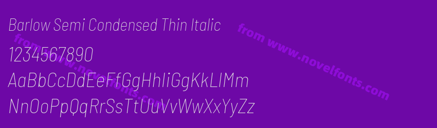 Barlow Semi Condensed Thin ItalicPreview Barlow Semi Condensed Thin ItalicPreview